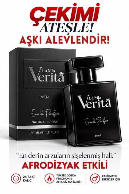 Özel Seri | Verita Men | Feromon & Afro Etkili Çekici Kalıcı Erkek Parfüm 50 ml