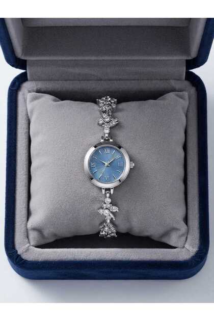 Butterfly Pattern Cord Minimal Boxed Wristwatch