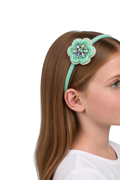 Beaded Flowers Hair Crown
