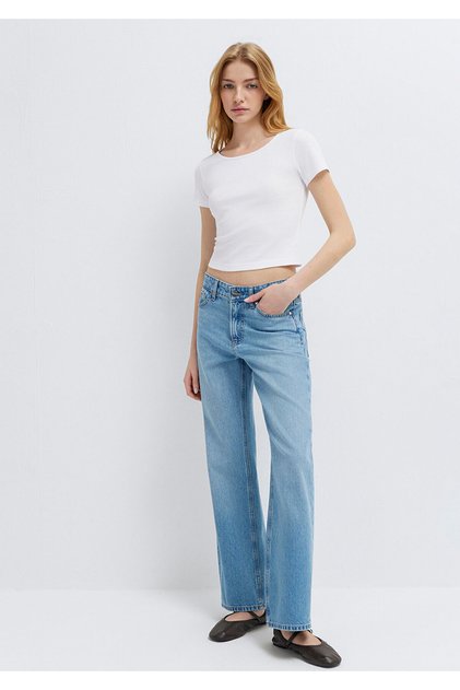 Λευκό Basic Crop T-Shirt Crop / Κοντό κόψιμο 1612374 -620