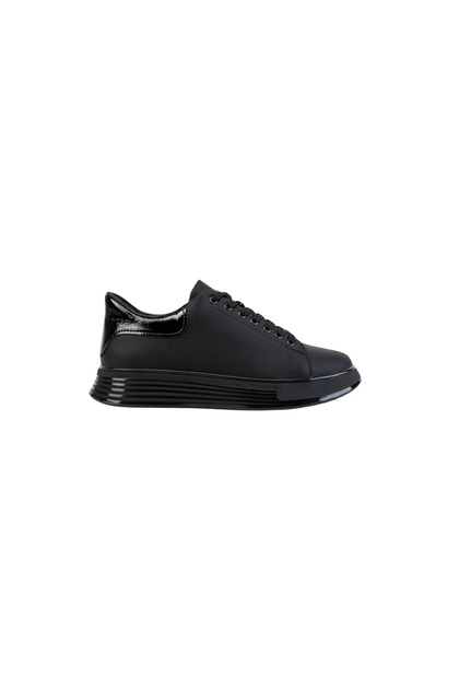 1051 SİYAH MAT HAKİKİ DERİ SNEAKERS