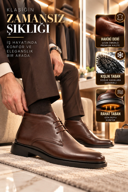 Chestnut Genuine Leather Men's Boots Ag1188-1013 m