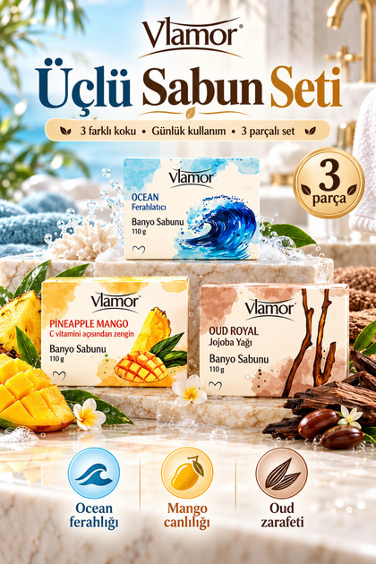 Triple Soap Set (Ocean - Mango - Oud)