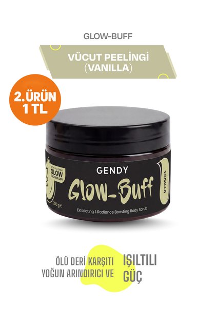 Glow-Buff Vanilla | Moisturizing, Nourishing, Ingrown Hair Removal and Purifying Body Peeling 250 Gr