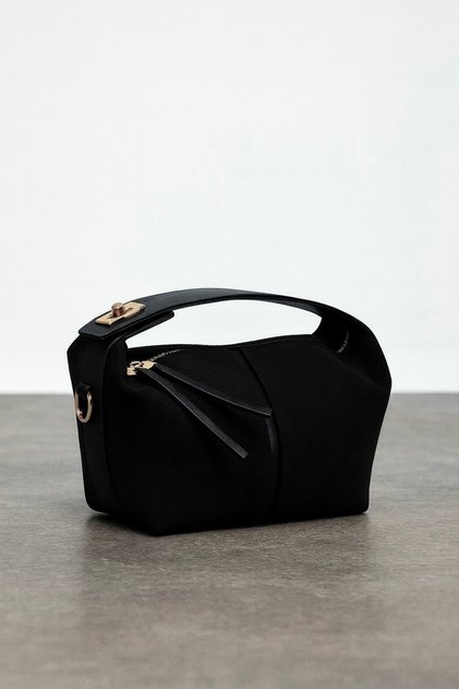 Дамска чанта Archi Suede, черна