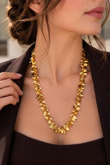 Pul Sallantılı Luxury Kadın Kolye