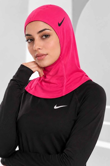 Kadın Spor Başörtüsü Pembe Hijab Esnek Hafif Antrenman Eşarbı