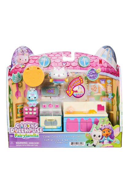 Gabbys Dollhouse Fairylandia Set de Joaca Bucataria Magica a Pisicii Cakey cu Figurine si Accesorii