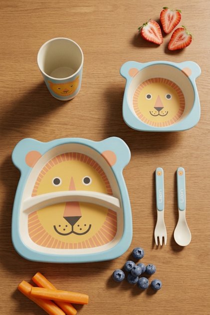 Leolino 5 Piece Bamboo Children's Food Set Yk7004