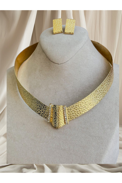 Classic Choker and Earring Set - Wedding Set