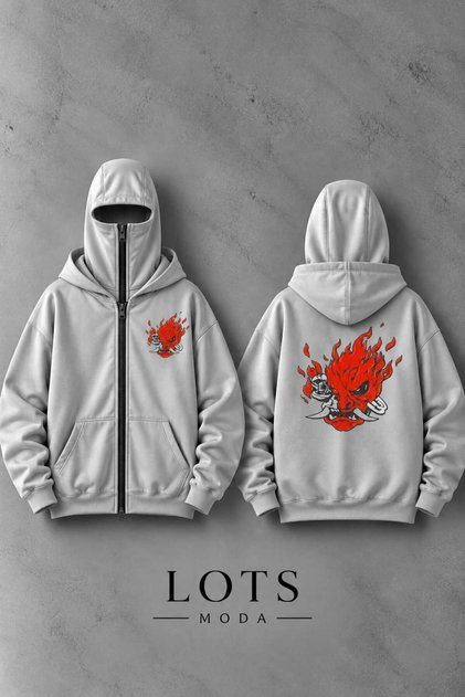 Snow Masked Ninja Unisex Sweatshirt Cardigan 2Strands Thick Fleece
