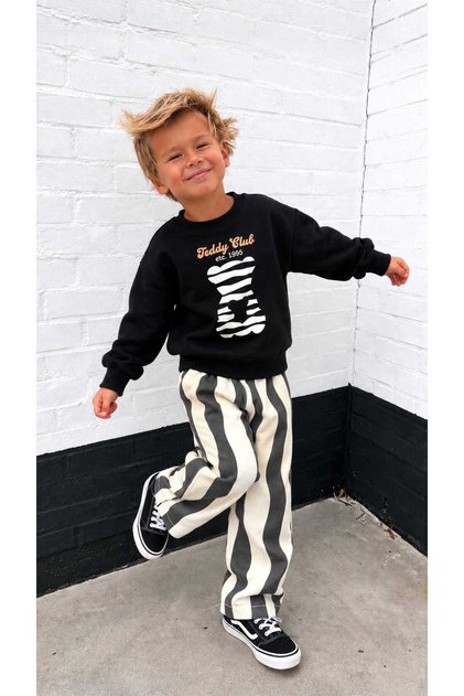 Boy's Printed Sweatshirt Wide Leg Tracksuit Set of 2