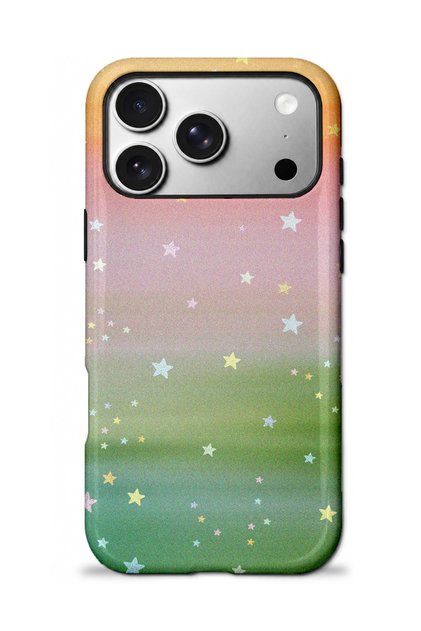 iPhone 18 Pro Compatible - Pastel Star, Double Layer Cover, Glossy Surface Protective Case