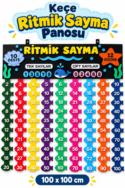 Rhythmic Counting Felt Board Fishy Giant Board Primary School 1St Grade Preschool