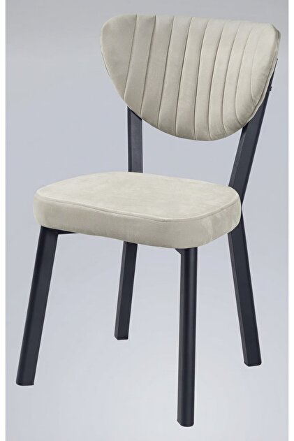 Metal Mutfak Sandalyesi, Yemek, Bahçe, Kafe, Modern Elma Sandalye Krem (1 Adet)