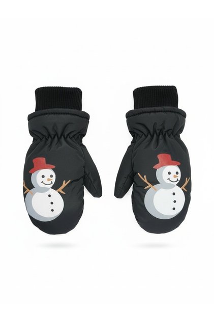 3-6 Years Old Children's Fleece Snow Gloves Cold and Windproof Ski Gloves