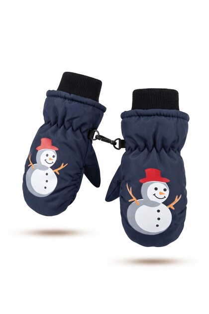 3-6 Years Old Children's Fleece Snow Gloves Cold and Windproof Ski Gloves