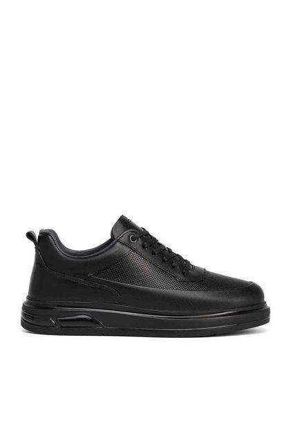 Siyah Hakiki Deri Erkek Sneaker - E26S1AY57937-A23