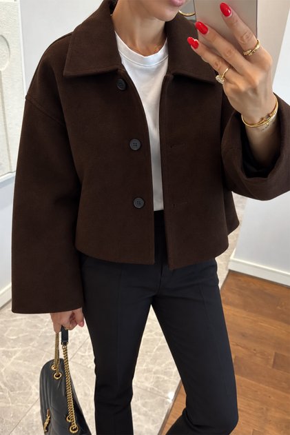 New Season Short Cut Comfortable Fit Imported Anti-Pilling Cashmere Women's Trench Coat