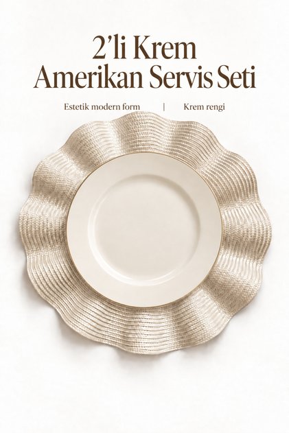 Valao Polipropilen Modern 2'li Amerikan Servis 38 Cm