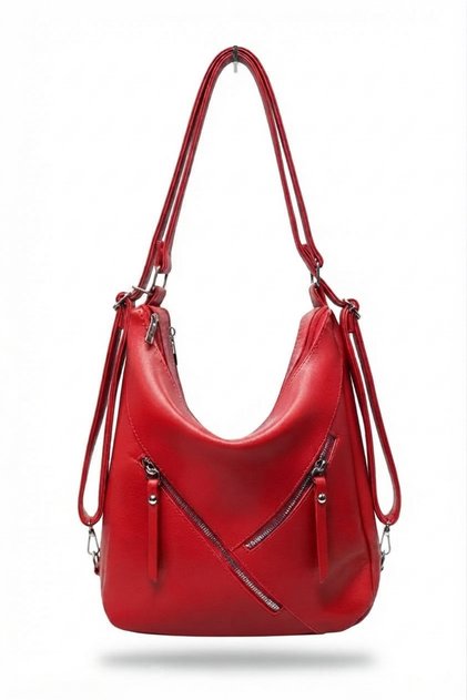 Soft Faux Leather Large Size Backpack and Shoulder Bag