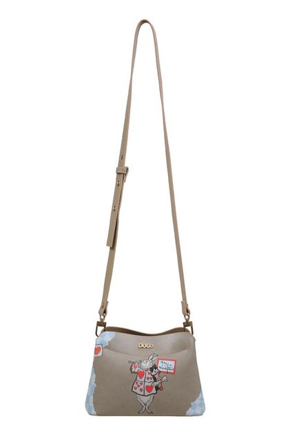 Women's Vegan Leather Gray Shoulder Bag - Alice in Nowhere Design