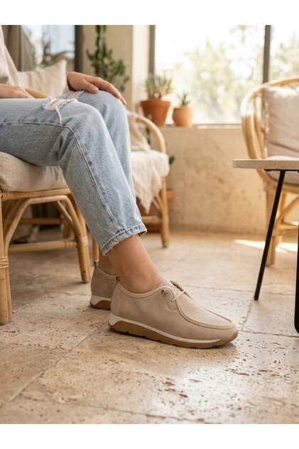 Suede Women's Loafer Orthopedic Sole Casual Shoes