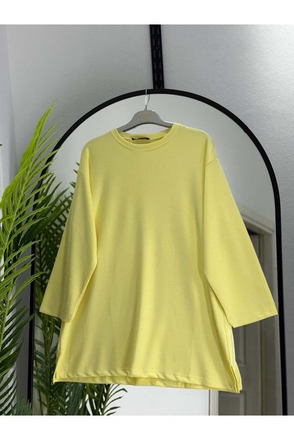 Modal fabric slit basic tunic