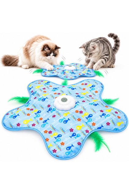Hareketli İnteraktif Kedi Oyun Matı - USB Şarjlı - 3 Oyun Modu