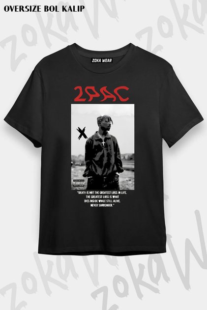 2Pac Tupac Death Vers Minimal Design Rap Hiphop Printed T-Shirt