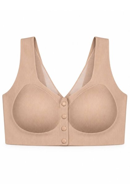 Women's Tulle Detailed Snap-On Non-Support Ribbed Wide Strap Bra Without Underwire