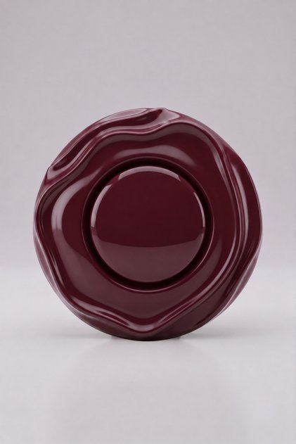 Special Design Wavy Series Claret Red Decorative Single Key a Quality Plastic (Mechanism Included)