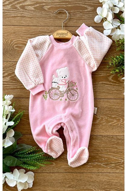 Velvet Baby Romper Rabbit Bear