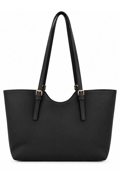 Women's Suede Tote Bag with Belt Detail