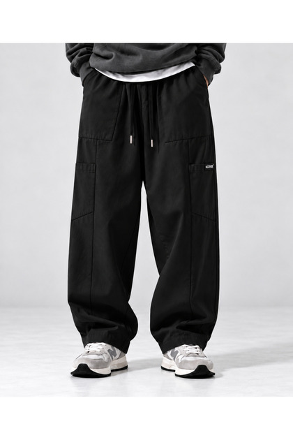 Erkek Baggy Kargo Pantolon Oversize Rahat Kalıp