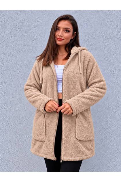 Plush Tunic Zippered Cardigan