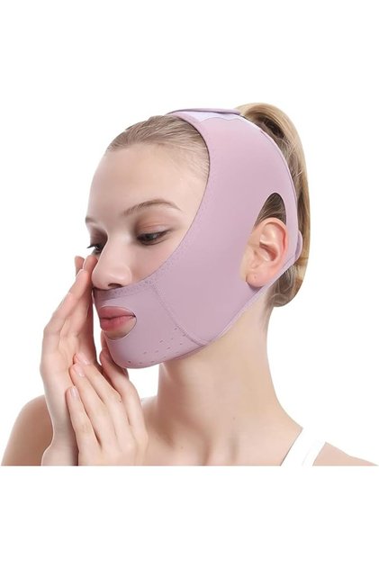 Face Lift Belt, Reusable V-Shaped Face Shaping Mask, Tightens Jawline and Lifts Skin.
