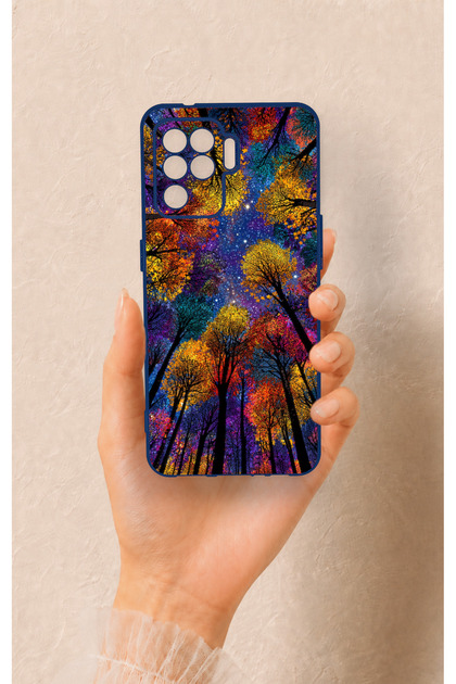 Oppo Reno 5 Lite Compatible Colorful Sky Pattern Silicone Case