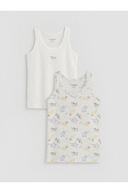 2 Pack Maiou Basic Cu Guler În Formă De U Pentru Băieți