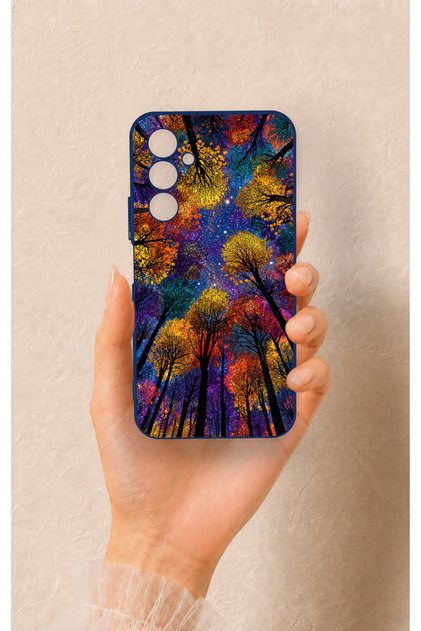 Samsung A54 Compatible Colorful Sky Pattern Silicone Case