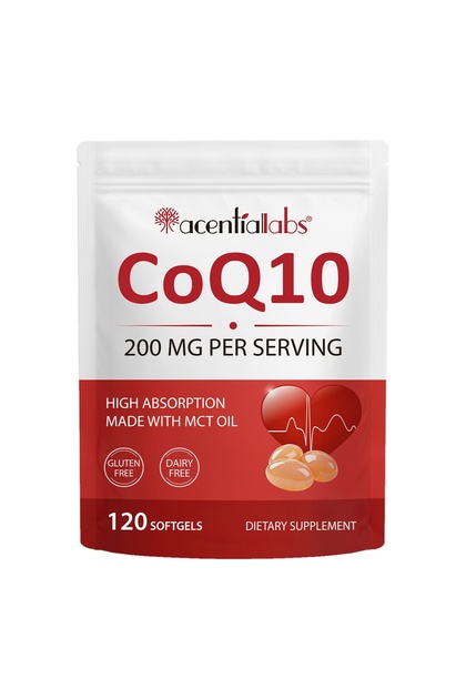 Supliment alimentar Coenzima Q10 200 mg, cu ulei MCT, 120 capsule moi
