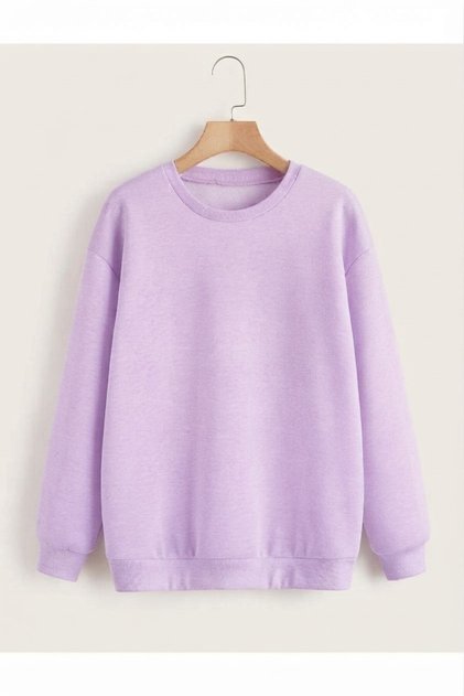 Unisex Gray Plain Oversize Sweatshirt