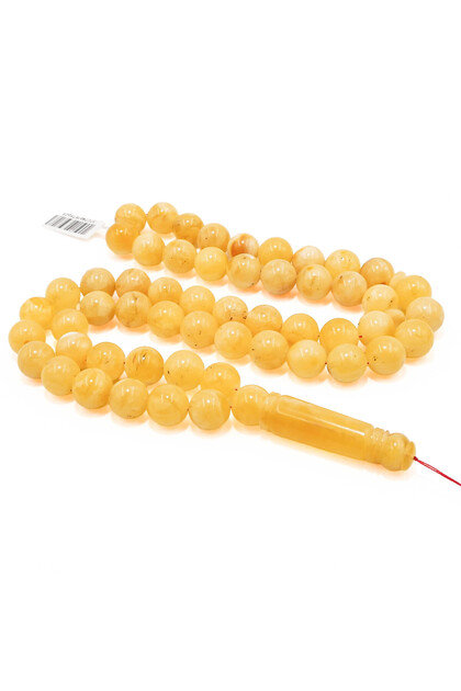 Kaliningrad Manmash Amber Rosary Prayer Beads – 36 Beads, 10.5mm Round Tasbih, 28g