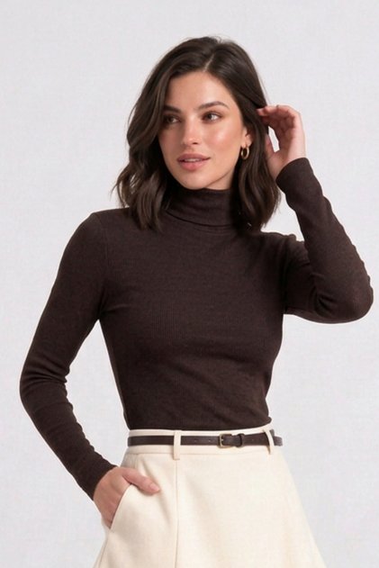 Women's Turtleneck Long Sleeve Premium Soft Blouse