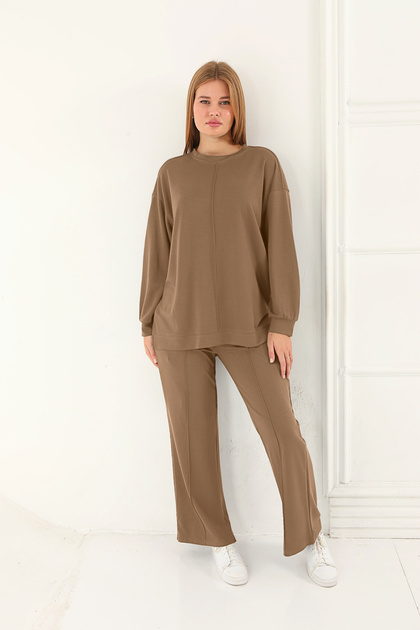 Bottom-Top Channel Stitching Slit Sets Modal Fabric Soft Texture