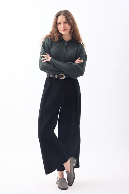 Velvet Trousers Black