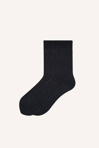 Women's 2-Piece Wool Long Socks H1281Axns