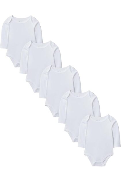 طقم بدلات أطفال بأكمام طويلة من PureSoft Essentials للجنسين كاجوال (5 قطع)