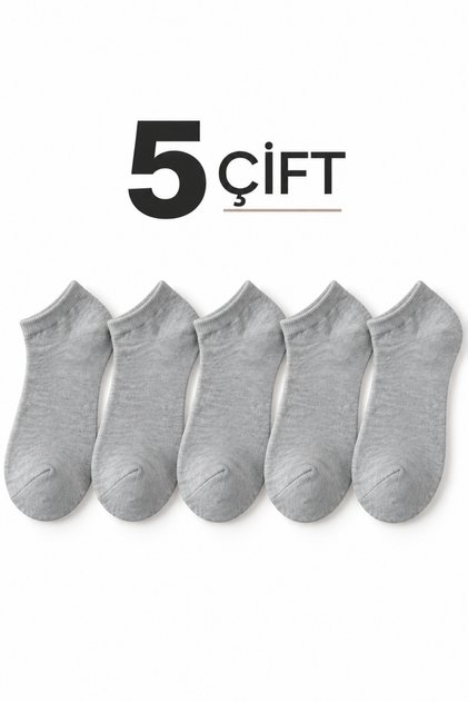 5 Pairs of Plain Bootie Socks | Simple Design Suitable for Daily Use | Booties Socks Suitable for Women and Men | Short Socks That Can Be Used Inside Casual Shoes | Simple and Convenient Daily Bootie Socks