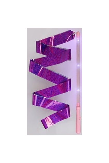 Panglica Gimnastica Fucsia cu Maner Roz si Lumina LED